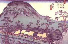 坂本宿を描いた浮世絵
