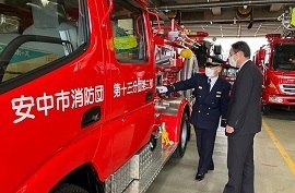 2月10日消防自動車の配備式2