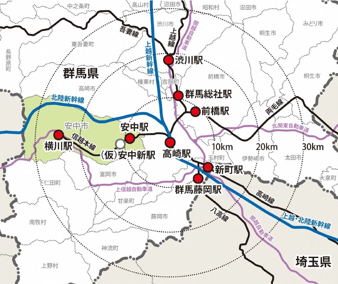 新駅構想の概ねの位置