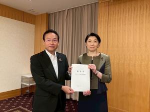 6月4日群馬県市長会と県選出等国会議員との朝食会