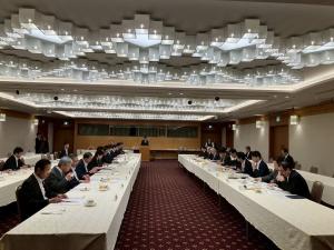 6月4日群馬県市長会と県選出等国会議員との朝食会2