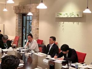 7月2日群馬県知事と群馬県市長会12市長との朝食会