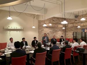 7月2日群馬県知事と群馬県市長会12市長との朝食会3
