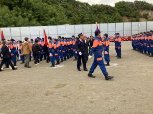10月19日安中市消防隊秋季点検2