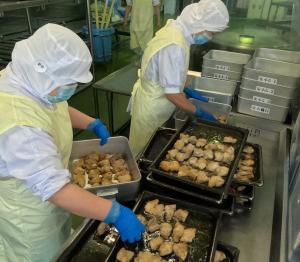 ハーブソテーが焼けた