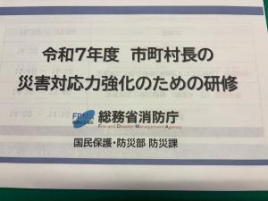 11月14日市町村長の災害対応力強化のための研修