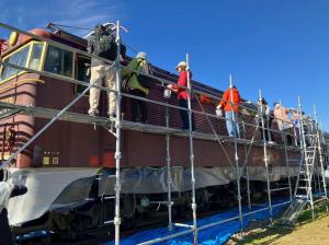 11月15日静態保存車両 塗装・清掃体験4
