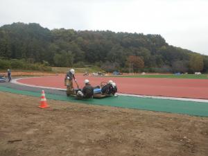 ゴムチップ園路