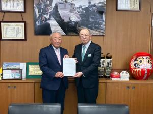 3月24日安中・磯部駅間の新駅設置に向け、JR高崎支社長に要望2