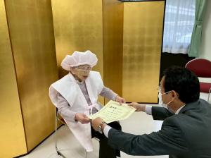 3月25日100歳慶祝訪問