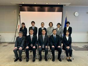 3月31日安中市職員退職者及び派遣職員辞令交付式2