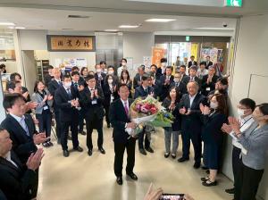 ４月22日安中市長初登庁3