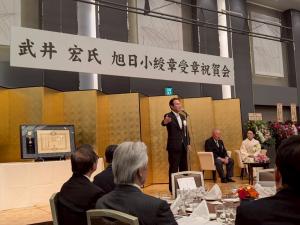 5月10日武井宏氏　旭日小綬章受章祝賀会3