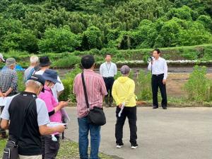 6月27日田中田・久保田遺跡　現地説明会
