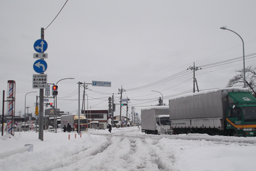 平成26年2月大雪時、安中総合学園付近の様子の画像