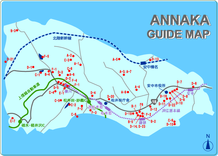 観光スポット　地図