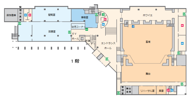 文化センター1階案内図